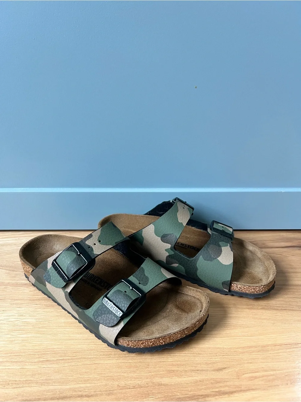 Birkenstock Arizona Kids Camouflage Sandals - Camo Green, size 32 EU